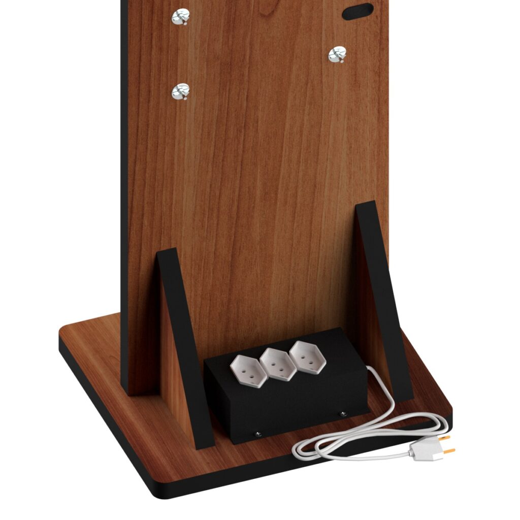 Totem Carregador Celular 98cm Qr Code Insta Google Wifi MDF
