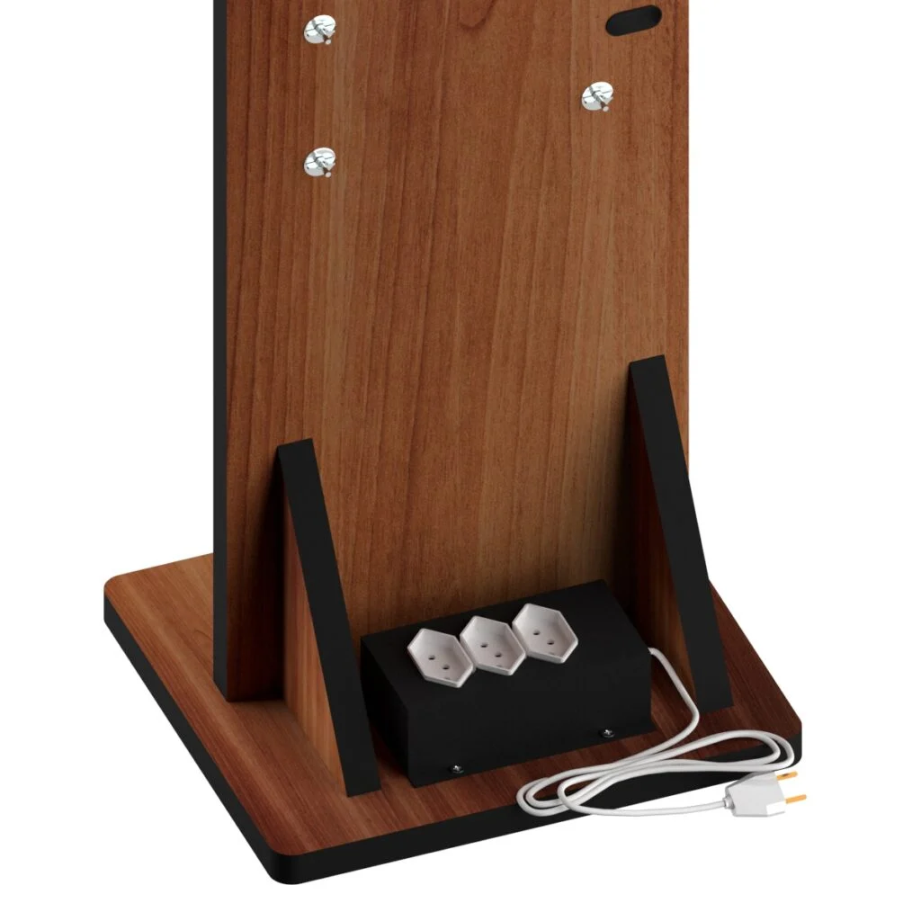 Totem Carregador Celular 98cm Qr Code Insta Google Wifi MDF