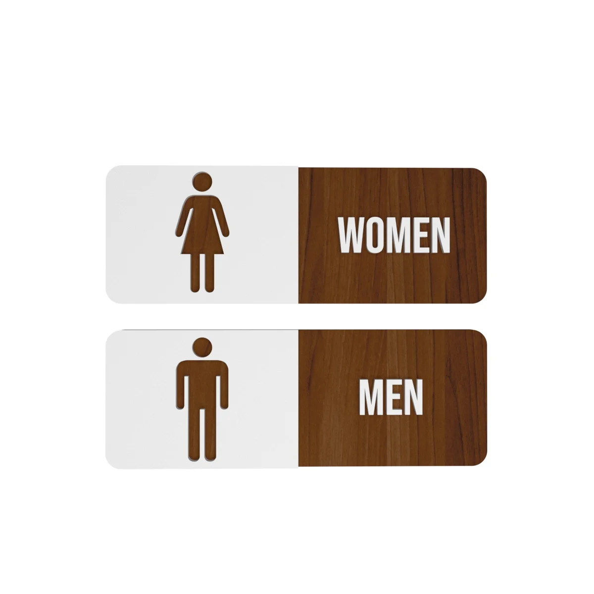 Placa Sinalização Kit Women e Men Hotel Loja Clínica MDF