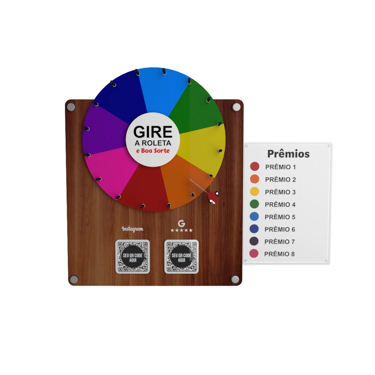 Roleta parede MDF disco 35cm Brinde  Divulgação Loja – Ag25
