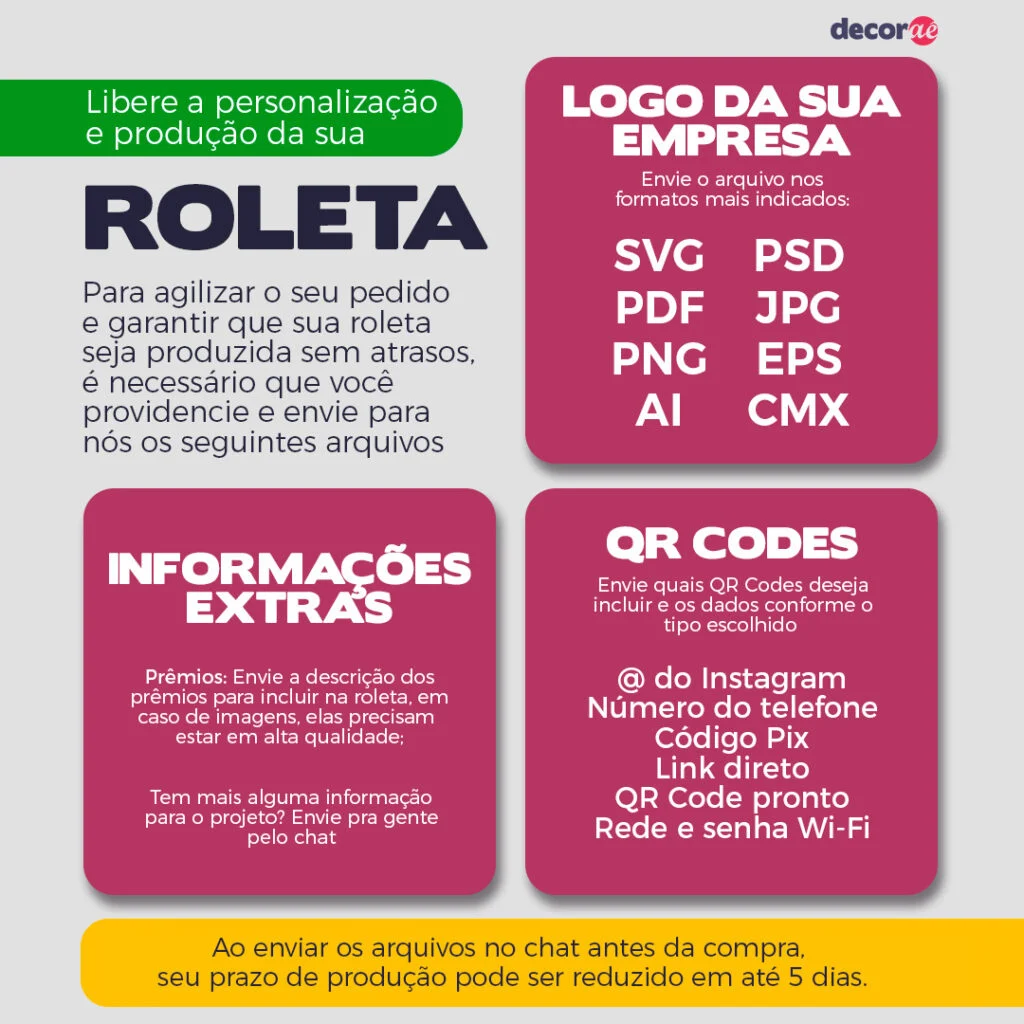Roleta de prêmios Brindes e Divulgação disco 45cm