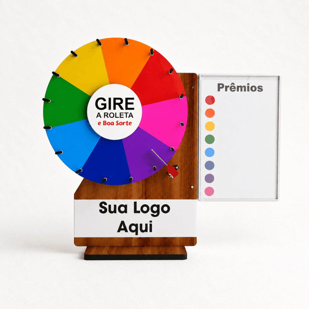 Roleta balcão prêmios Brindes e Divulgação disco 45cm