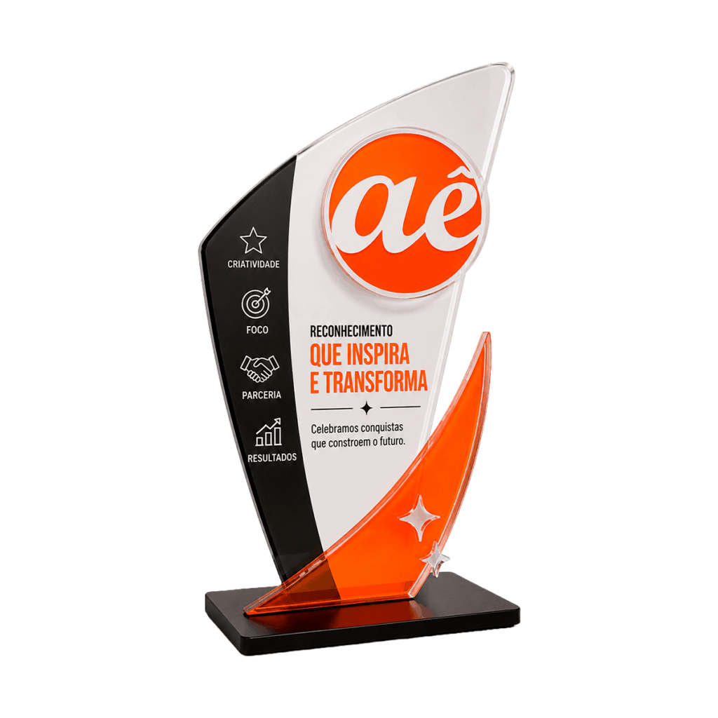 Troféu Standard M Personalizado MDF e Acrílico