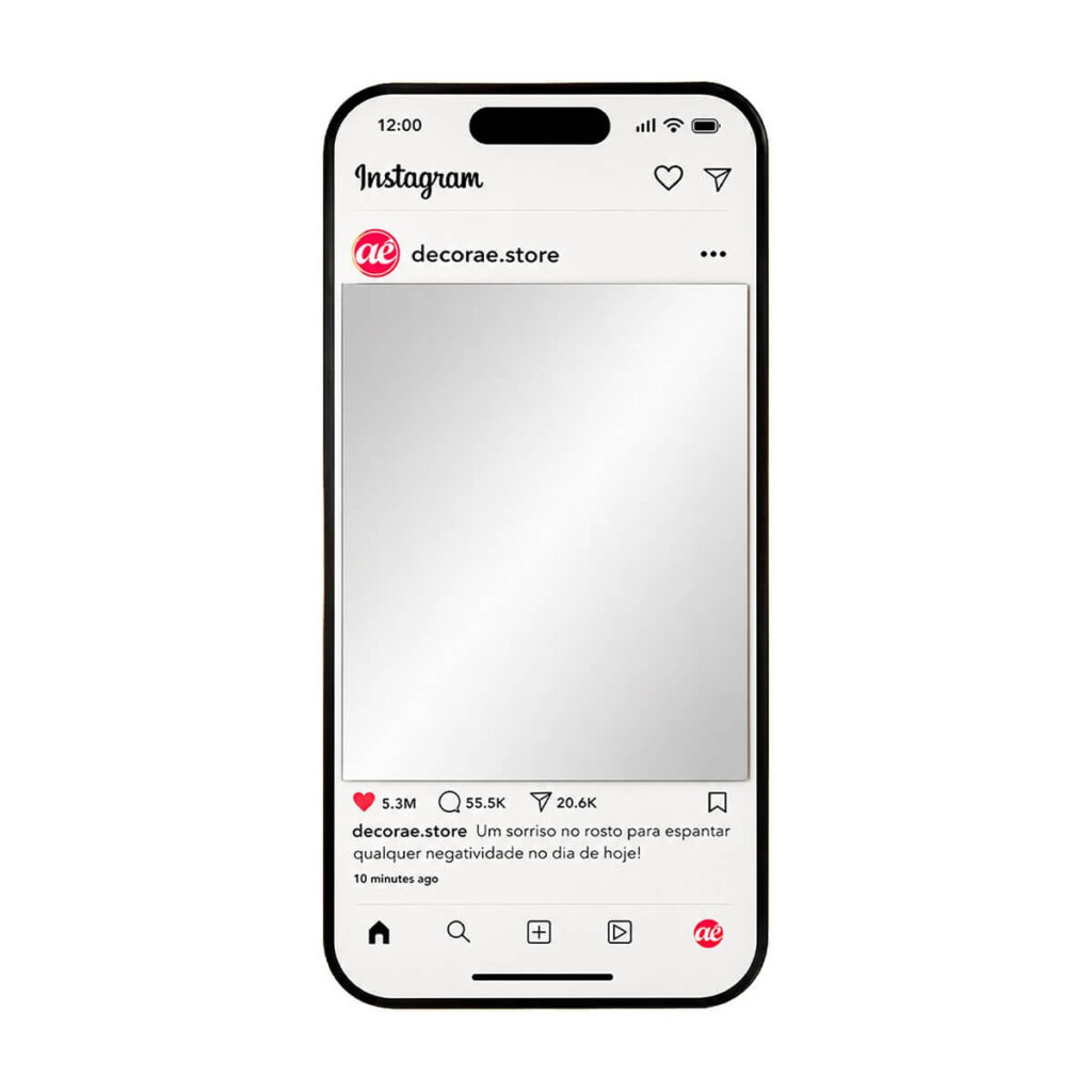 Espelho Instagram Sem Led  Para Eventos 90cm