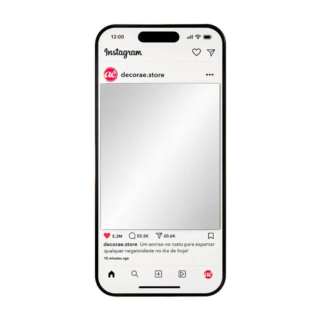 Espelho Instagram Sem Led  Para Eventos 90cm