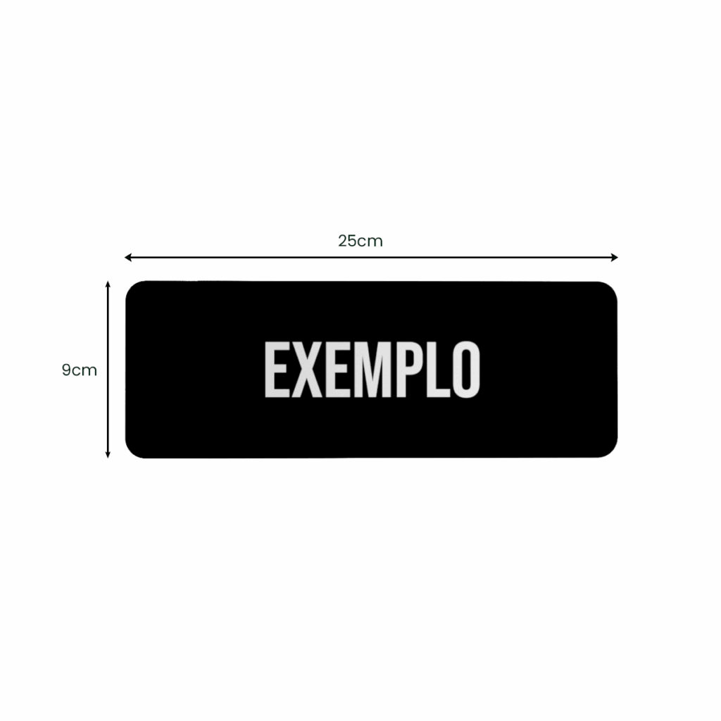 Placa de Sinalização Acrílica Personalizada UV 25x9cm