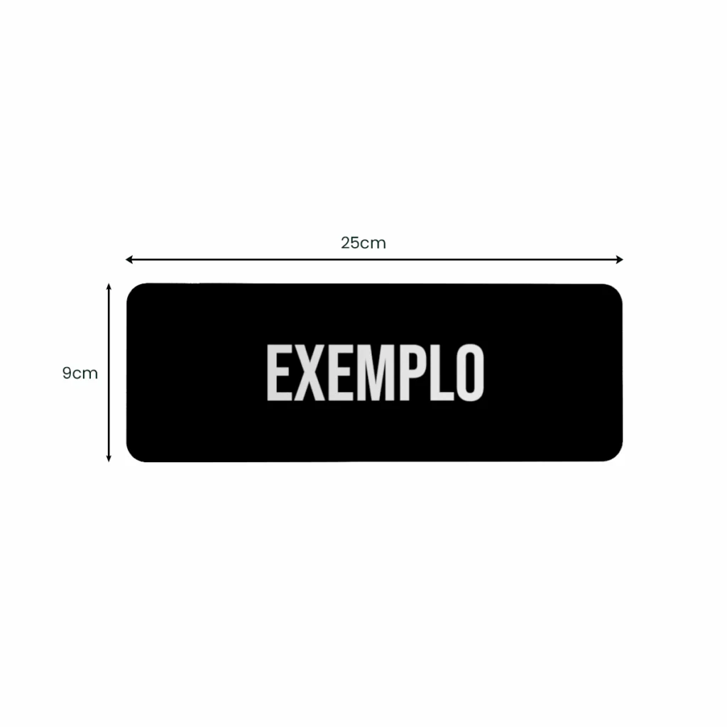 Placa de Sinalização Acrílica Personalizada UV 25x9cm