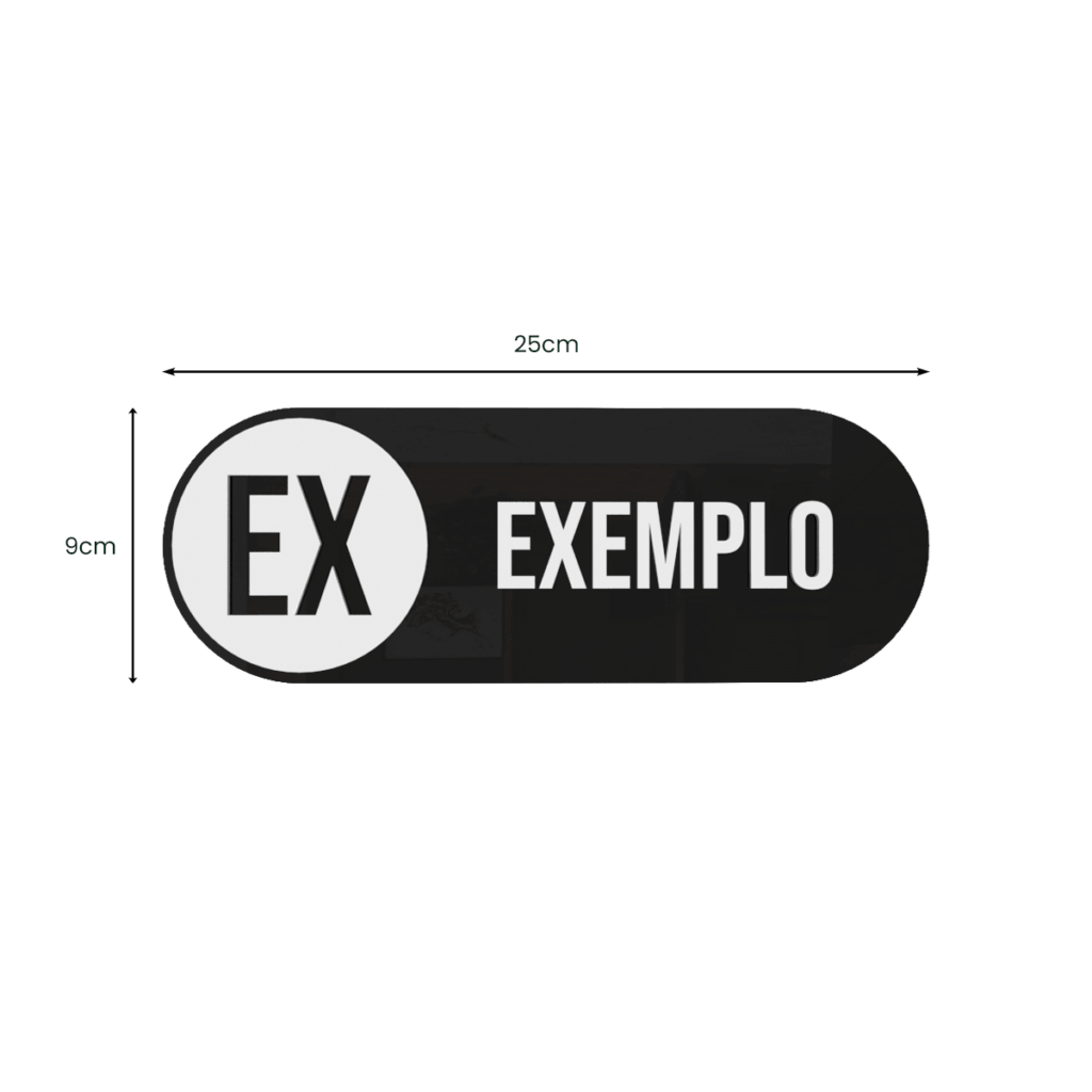 Placa de Sinalização em Acrílico Personalizada com Aplique