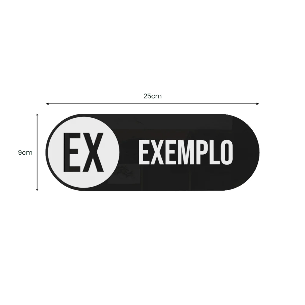 Placa de Sinalização em Acrílico Personalizada com Aplique