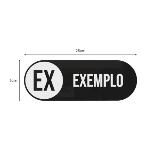 Placa de Sinalização em Acrílico Personalizada com Aplique
