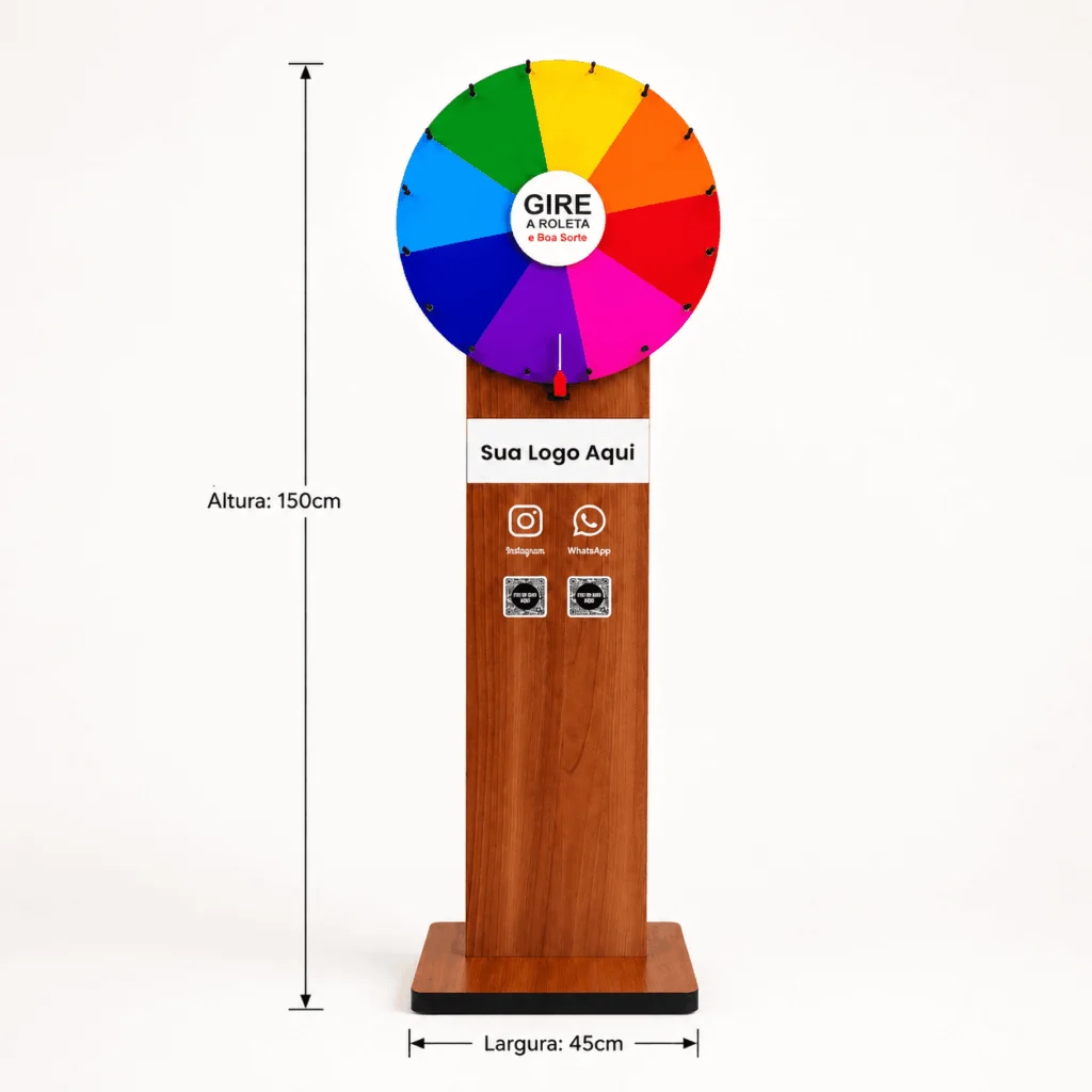 Roleta de prêmios Brindes e Divulgação disco 45cm MDF