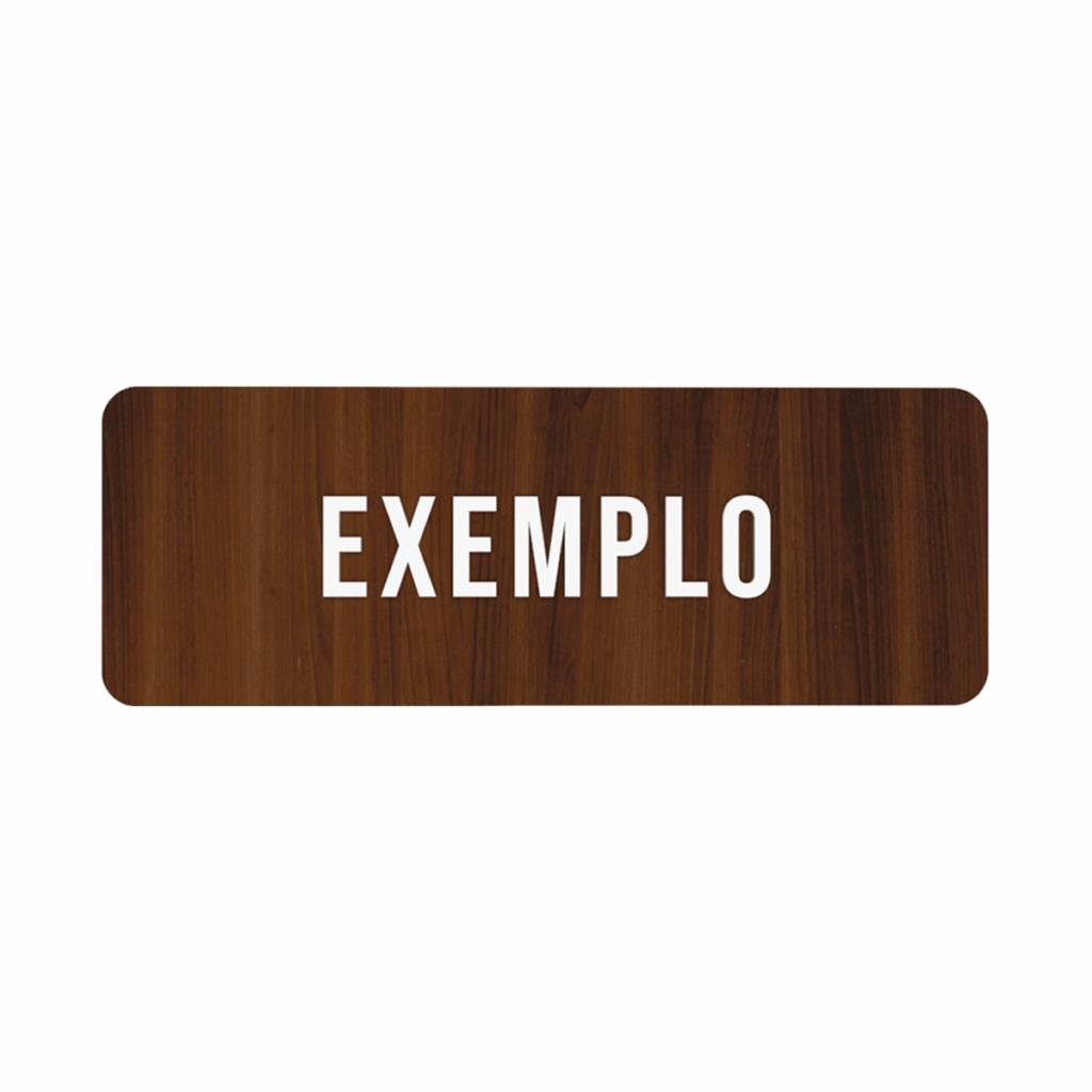 Placa de Sinalização MDF Personalizada com Aplique 17x13cm