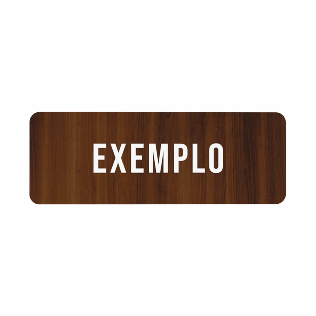 Placa de Sinalização MDF Personalizada com Aplique 17x13cm