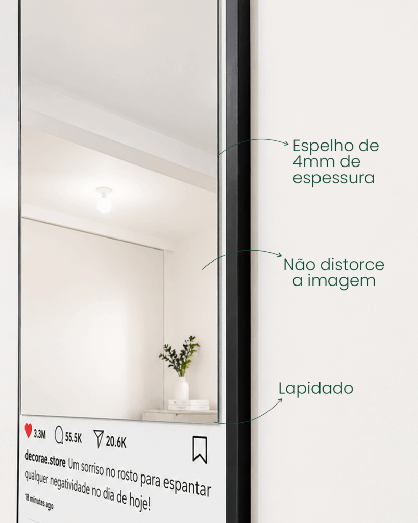 Espelho Instagram Sem Led  Para Eventos 90cm