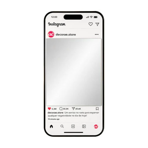 Espelho Instagram Sem Led  Para Eventos 1.30m