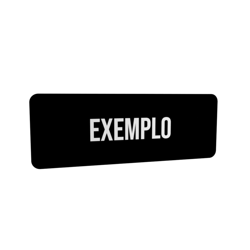 Placa de Sinalização Acrílica Personalizada UV 25x9cm