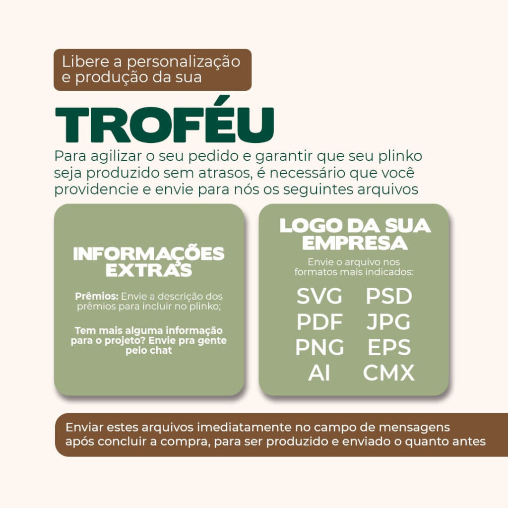 Troféu Light MDF P Personalizado para Premiações
