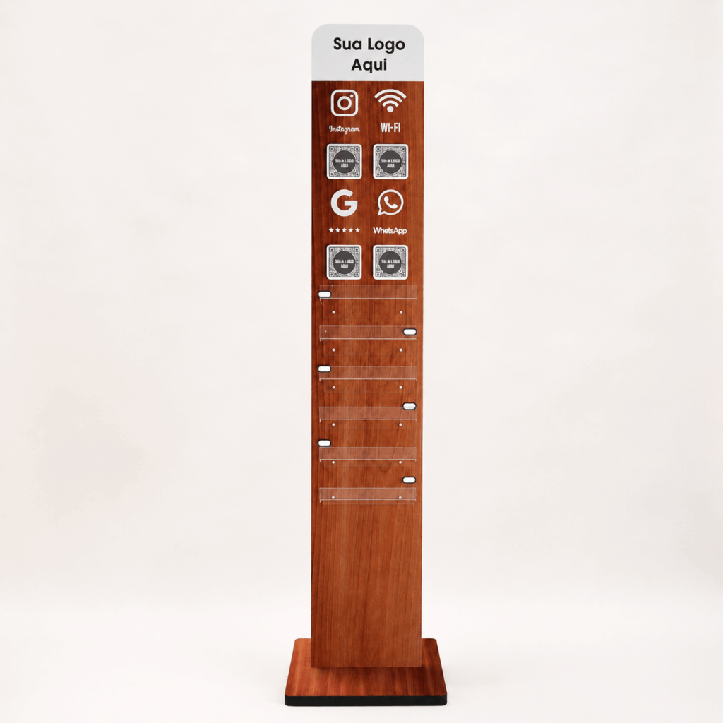 Totem de Carregamento Celular Personalizado 1,20m MDF