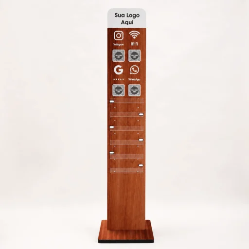 Totem de Carregamento Celular Personalizado 1,20m MDF