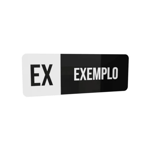 Placa de Sinalização Acrílica Personalizada Aplique 25x9cm