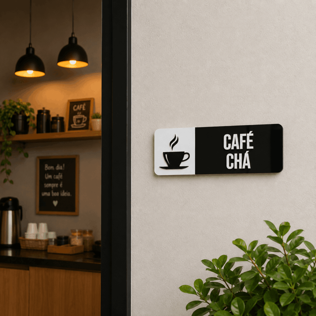 Placa de Sinalização Acrílica Personalizada Aplique 25x9cm