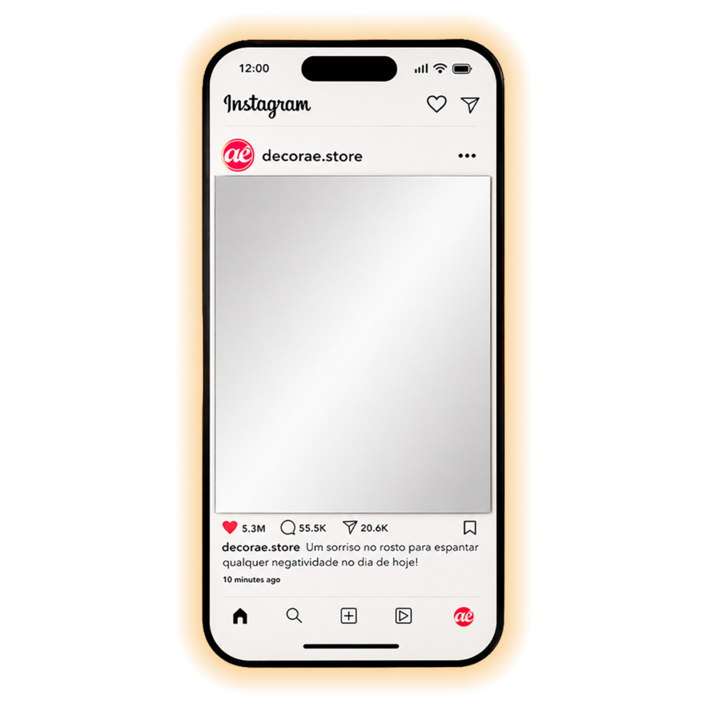 Espelho Instagram Decorativo para Lojas e Eventos 1.30m