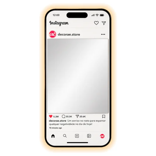 Espelho Instagram Decorativo para Lojas e Eventos 1.30m