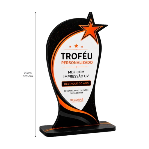 Troféu Light MDF G Personalizado para Premiações