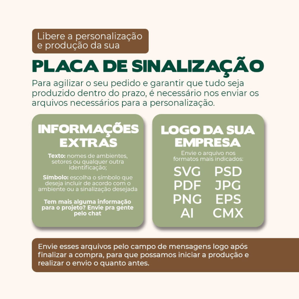 Placa de Sinalização Dupla Face Acrílica Personalizada 35x11