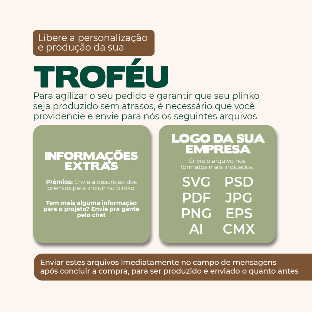 Troféu Standard M Personalizado MDF e Acrílico