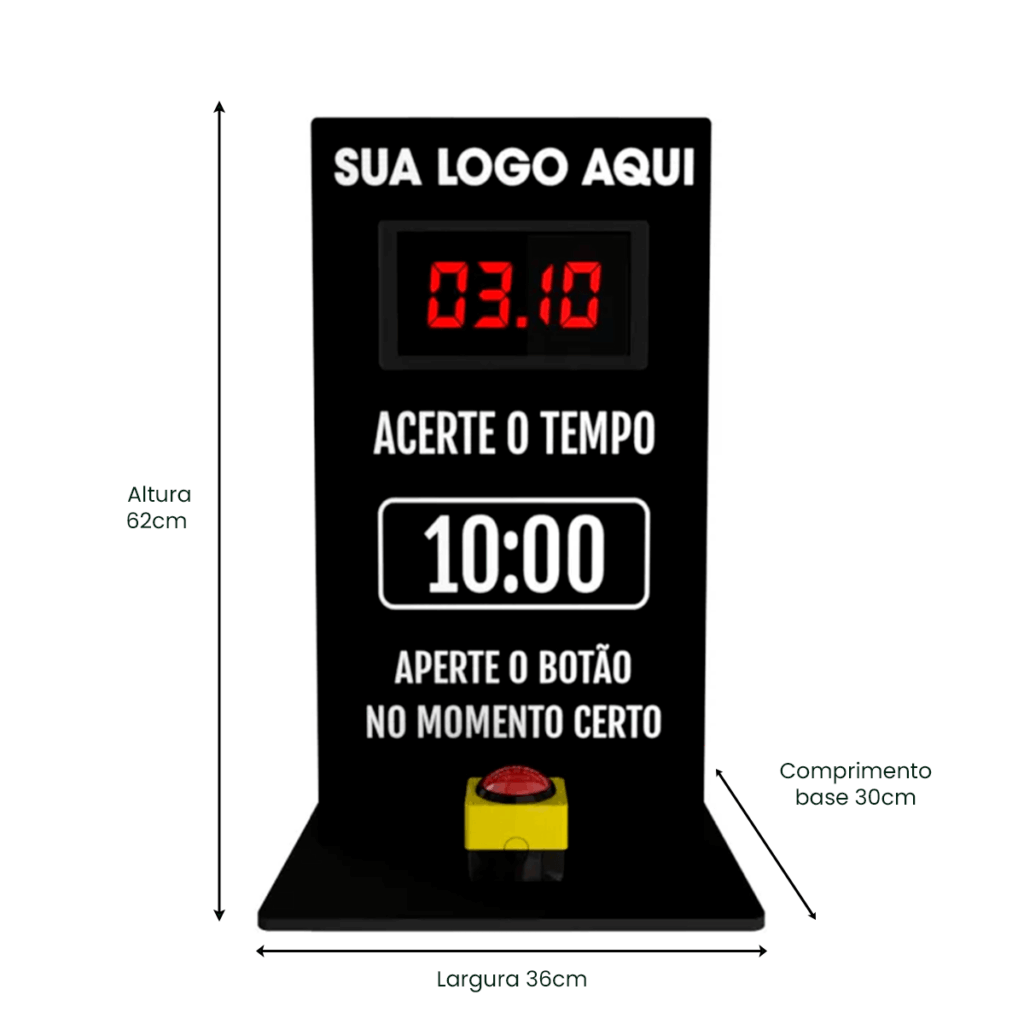 Jogo do Tempo com Cronômetro Personalizado 62cm