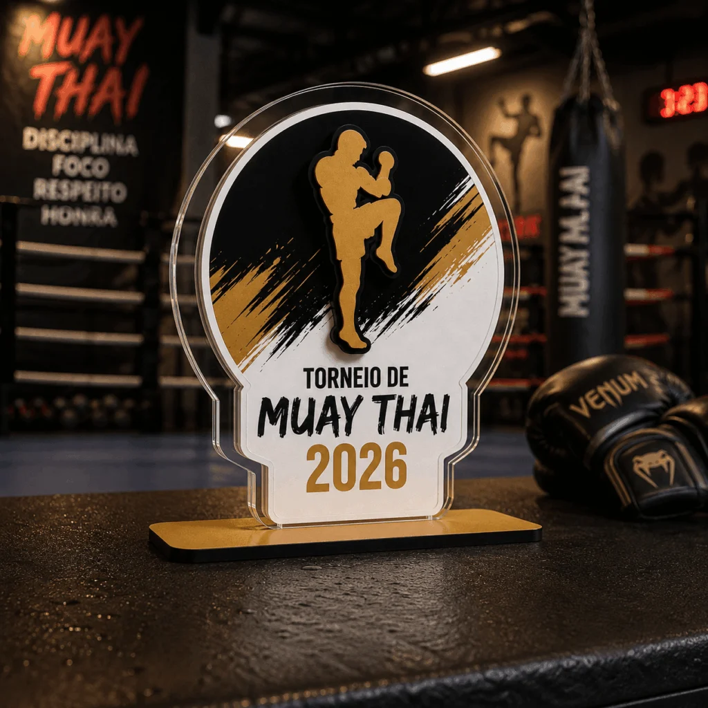 Troféu Standard G Personalizado MDF e Acrílico