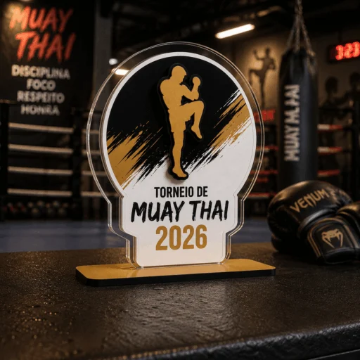 Troféu Standard G Personalizado MDF e Acrílico
