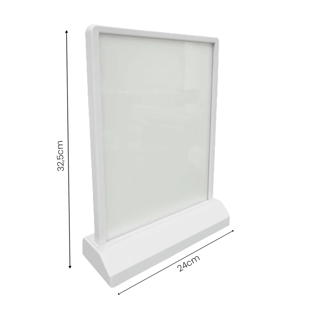 Painel Luminoso A4 de Mesa Personalizado Vertical LED