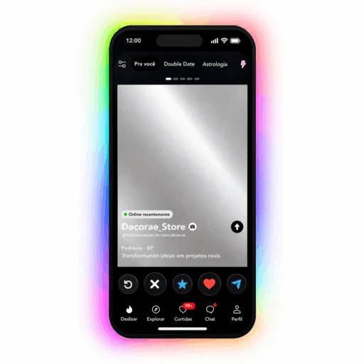 Espelho Tinder Personalizado LED RGB Instagramável 130x60cm