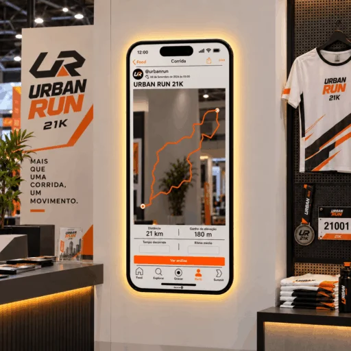 Espelho Strava Personalizado LED Instagramável 130x60cm