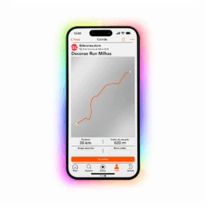 Espelho Strava Personalizado LED RGB Instagramável 90x41,5cm