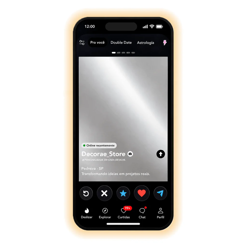 Espelho Tinder Personalizado LED Instagramável 160x74cm