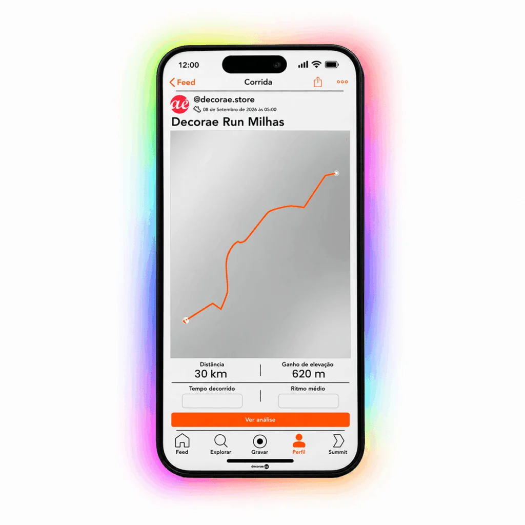 Espelho Strava Personalizado LED RGB Instagramável 130x60cm