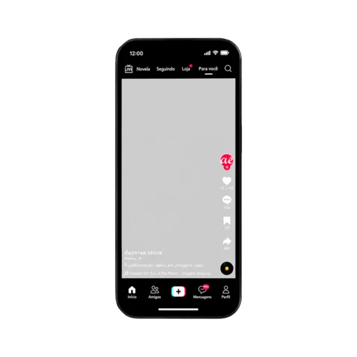 Espelho TikTok Decorativo Formato Celular Instagramável 90x41,5cm