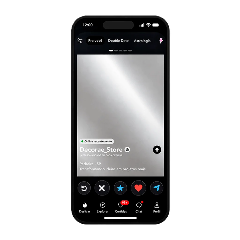 Espelho Tinder Personalizado Instagramável 130x60cm