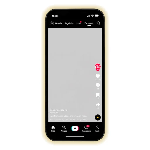 Espelho TikTok Personalizado com LED Instagramável 160x74