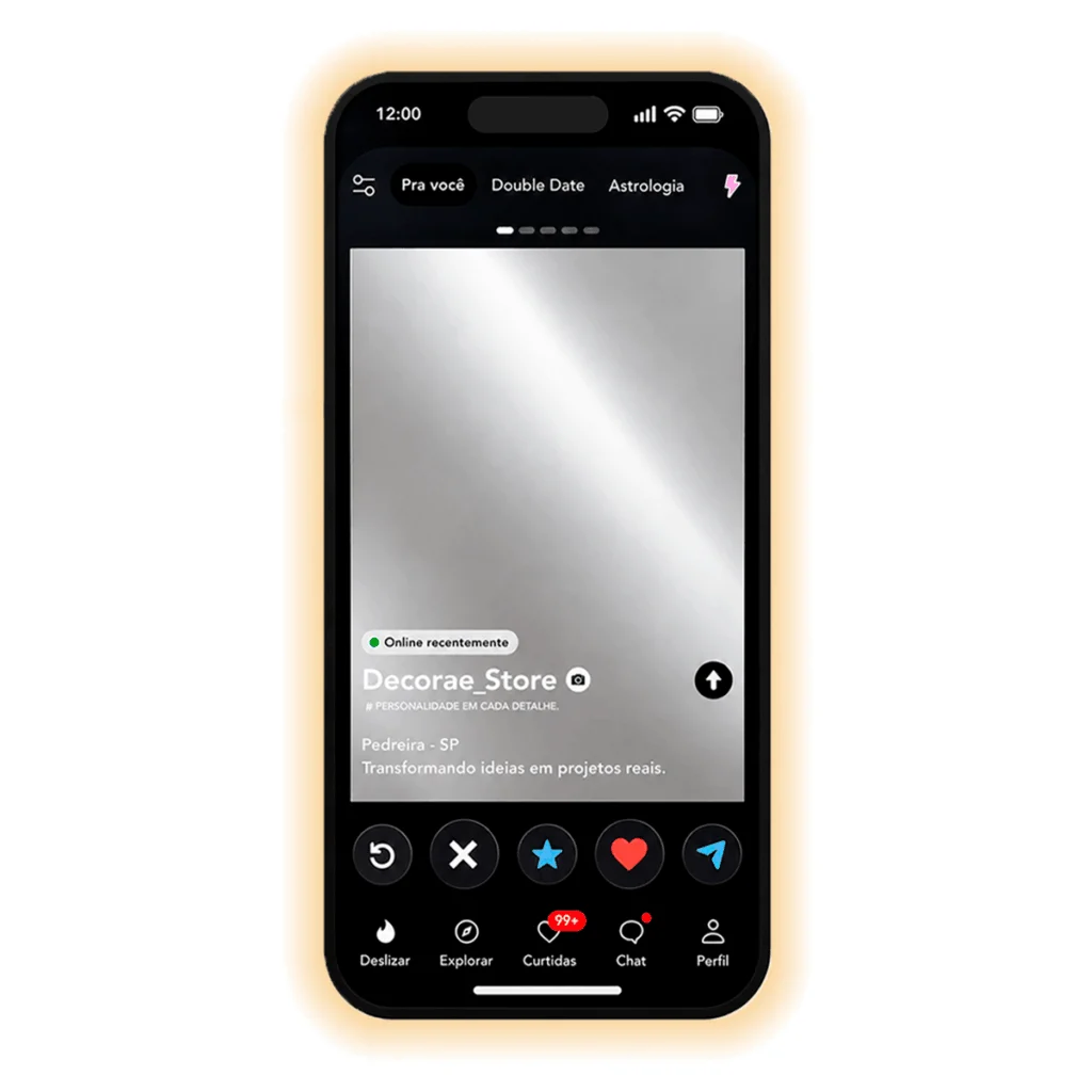 Espelho Tinder Personalizado LED Instagramável 130x60cm