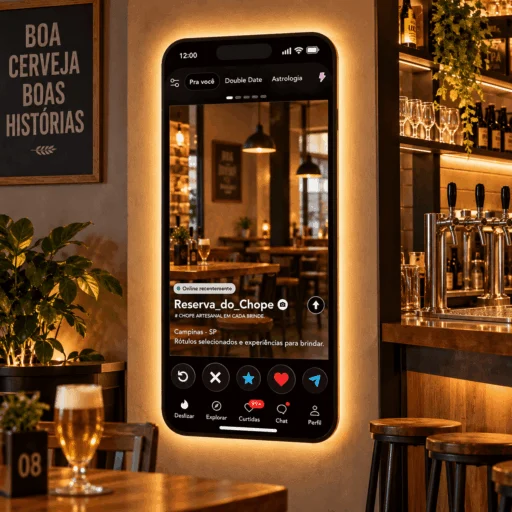 Espelho Tinder Personalizado LED Instagramável 130x60cm