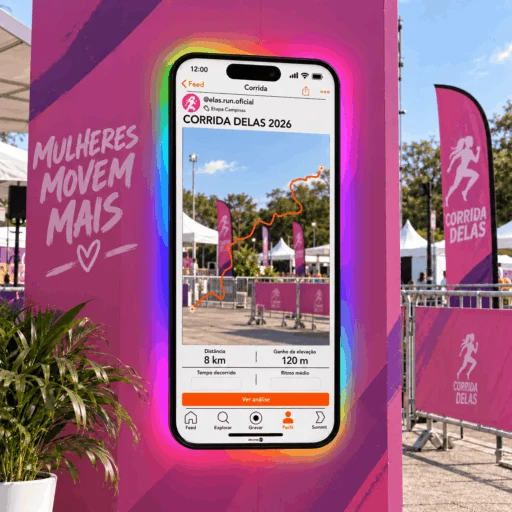 Espelho Strava Personalizado LED RGB Instagramável 130x60cm