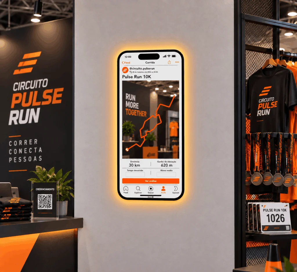 Espelho Strava Personalizado LED Instagramável 90x41,5cm