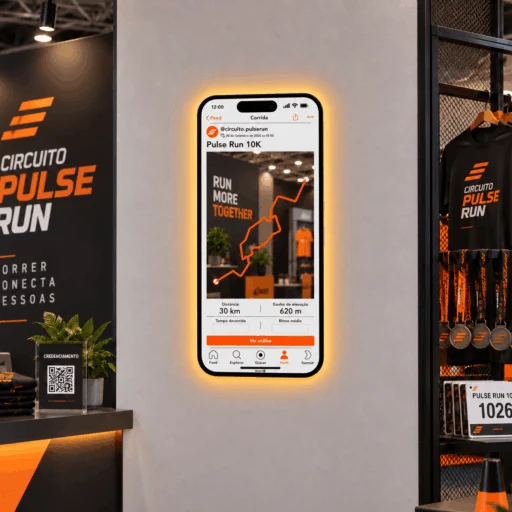 Espelho Strava Personalizado LED Instagramável 90x41,5cm